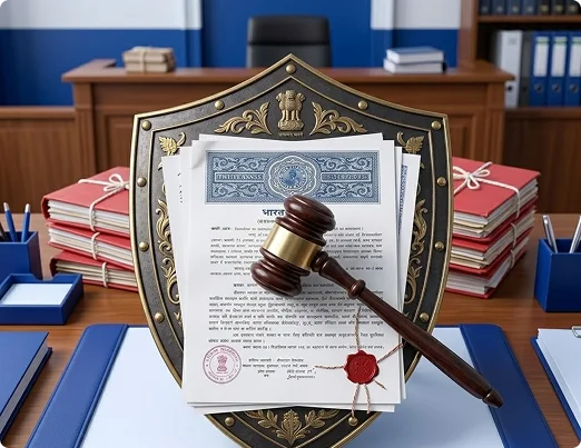 Legal certificate and gavel representing long term protection from misuse