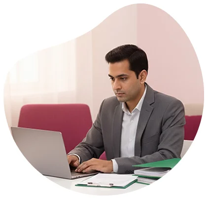 Legal professional reviewing fair evaluation