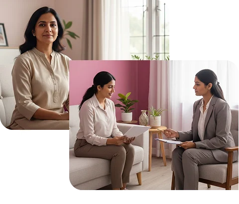 Women discussing right to live in the shared household